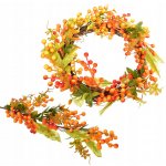 DOMMIO Dekorace - věnec a větvička podzimní, s bobulemi, 33/52 cm – Hledejceny.cz