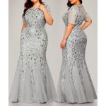 Ever Pretty dámské šaty EP7707-1 stříbrná – Zboží Dáma