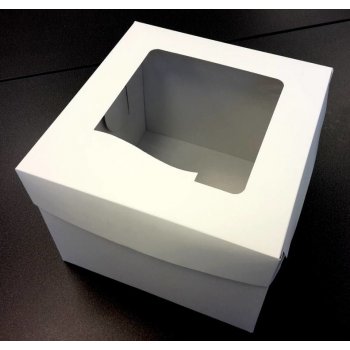 Dortisimo Dortová krabice bílá čtvercová s okénkem (25 x 25 x 25 cm)