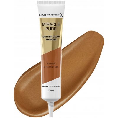 Max Factor Miracle Pure Golden Glow Bronzer rozjasňující krémový bronzer 001 Light-To-Medium 15 ml – Zboží Dáma