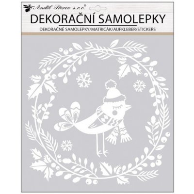 Anděl Samolepka s glitry - ptáček - 31 x 38 cm - 10674 – Hledejceny.cz