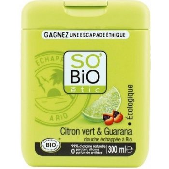 SO´BIO Bio sprchový gel zelený citron-guarana 300 ml