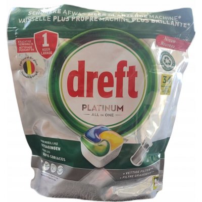 Dreft Platinum All in One Lemon kapsle do myčky s vůní citronu 34 ks – Hledejceny.cz