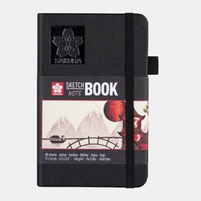 Sketchbook Sakura v pevné vazbě s bílým papírem 140g 9 x 14 – Zboží Dáma
