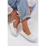 S. Barski Plné Kožené Mokasíny S Dekorací S.Barski šedá – Zboží Dáma