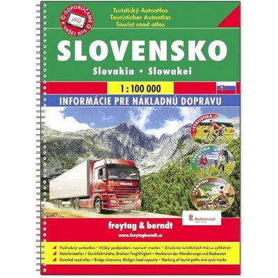 Slovensko 1:100 000 - Autoatlas se značením turistických tras a cyklotras – Zboží Mobilmania