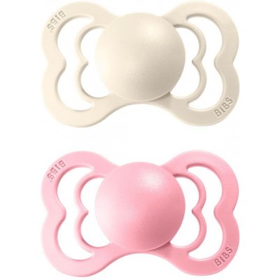 Bibs Supreme silikon Ivory baby pink 2 ks – Zboží Mobilmania