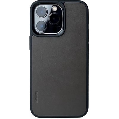 Pouzdro Lemory iPhone 14 kožené s podporou MagSafe šedé