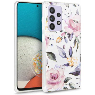 Pouzdro Tech-Protect Floral Samsung Galaxy A53 5G, bílé