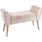 Interior DE Lavice Scatlett 90 cm béžová kávová samet LAV43279 – Zboží Dáma