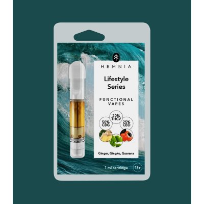 Hemnia Active Life Cartridge 50 % CBG 20 % THCV 25 % CBD zázvor gingko biloba guarana 1 ml – Zboží Dáma