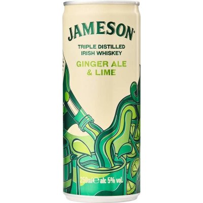 JamesonGinger Ale & Lime 5% 0,25 l (plech) – Zboží Mobilmania