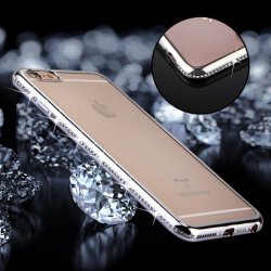 Pouzdro AppleKing luxusní průhledné ochranné s kamínky ve stylu diamantu  Apple iPhone 6 Plus / 6S Plus - stříbrné pouzdro na mobilní telefon -  Nejlepší Ceny.cz