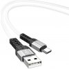 usb kabel Borofone BX64 Special Silicone - USB na typ C - 3A, 1m, bílý