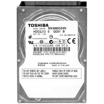 Toshiba 500GB SATA II 2,5", MK5065GSXN