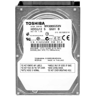 Toshiba 500GB SATA II 2,5", MK5065GSXN – Zbozi.Blesk.cz