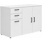 Black Red White Komoda MultiDo 120 cm se 2 zásuvkami a 2 skříňkami Bílá S588-KOM3D2S/120/80/52 – Hledejceny.cz