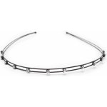 Černá kovová čelenka s kamínky – Zboží Dáma