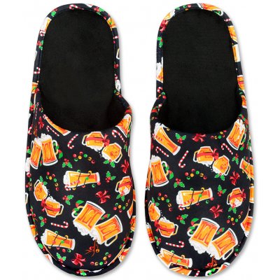 Frogies pánske pantofle Christmas beer černá oranžová – Zboží Dáma
