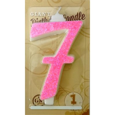 Dortisimo Svíčka velká růžová číslo 7 – Zbozi.Blesk.cz