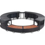 Shumee Obruba k vířivce polyratanová černá – Hledejceny.cz