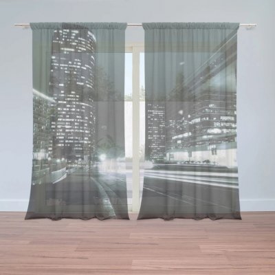 Sablio Záclony Noční ulice: 2ks 150x250cm – Hledejceny.cz