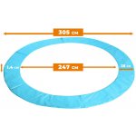 Aga kryt pružin na trampolínu Sport Exclusive 305 cm světle modrá – Sleviste.cz