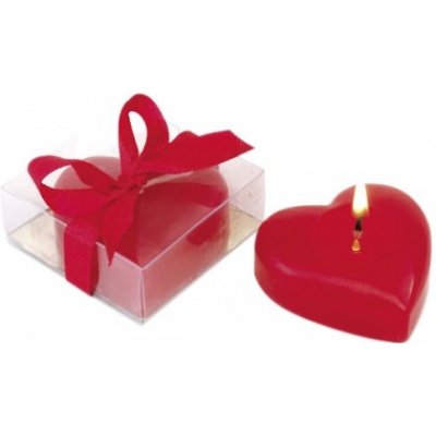 Svíčka ve tvaru srdce v dárkovém balení – Sleviste.cz