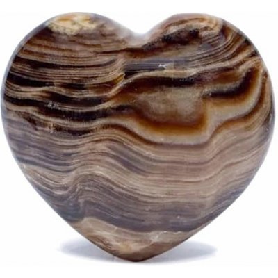 Nefertitis Aragonit hnědý masážní hmatka srdce 4,5 cm NF31679 - cca 4,5 cm