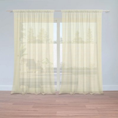 Sablio Záclony Žluté pletivo: 2ks 150x250cm – Hledejceny.cz