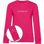 Dámská mikina MÁMA CLASSIC a jména dětí na rukávu růžová Bílý – Zboží Dáma