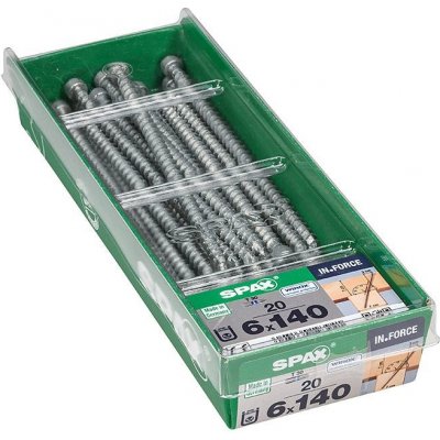 Spax Wirox Vrut do dřeva IN.FORCE, ø 6 × 140 mm, TX30, válcová hlava, 20 ks 4211010601412 – Hledejceny.cz