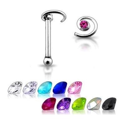 Šperky4U Stříbrný piercing do nosu spirála N01026-LB