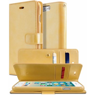 Pouzdro Mercury, Mansoor Diary iPhone 7 Plus / 8 Plus zlaté – Zboží Mobilmania