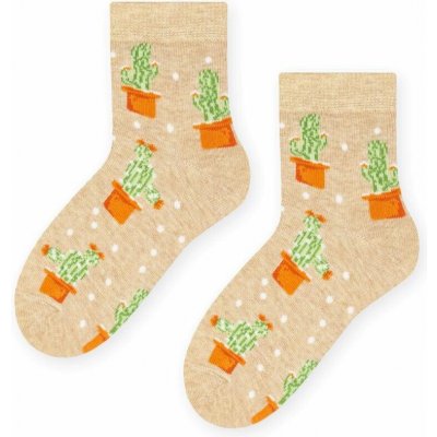 dětské ponožky Kaktusy béžová