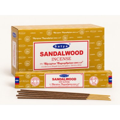 Shrinivas Satya Vonné tyčinky Sandalwood Santalové dřevo 12 × 15 g – Hledejceny.cz