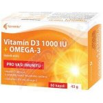 Noventis Vitamín D3 1000 IU + OMEGA-3 200 mg 60 kapslí – Hledejceny.cz
