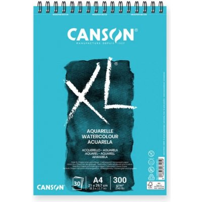 Canson XL aquarelle skicák s kroužkovou vazbou A4 30 listů 300 gr – Zboží Mobilmania