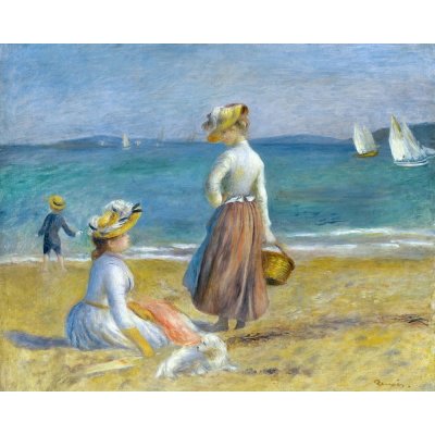 Fedkolor Auguste Renoir - Figures on the Beach obraz modrá/žlutá – Hledejceny.cz