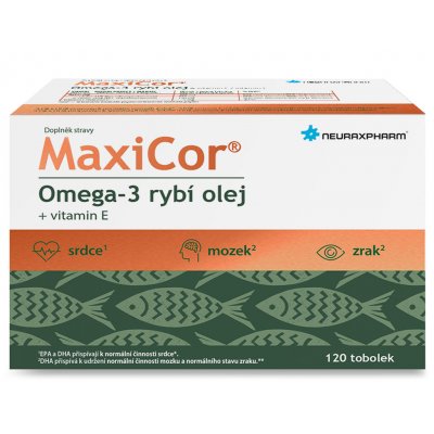 MaxiCor Omega-3 120 tablet – Zbozi.Blesk.cz