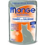 Monge Cat Natural tuňák žlutoploutvý a losos 80 g – Hledejceny.cz