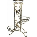 HowHomely Stojan na květiny 90x65 cm zlatá DD0573 – Zboží Dáma