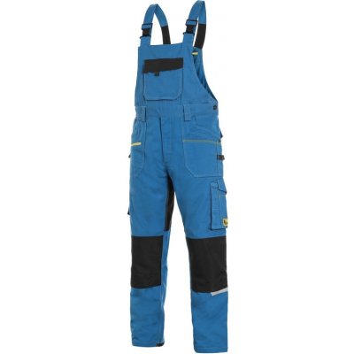 Canis CXS Stretch Pánské montérkové kalhoty s laclem středně modré-černé – Zboží Mobilmania