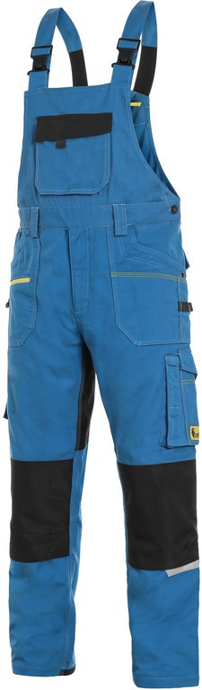 Canis CXS Stretch Pánské montérkové kalhoty s laclem středně modré-černé