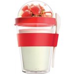 Asobu multifunkční svačinový kelímek YO2GO červený 360ml – Zboží Dáma