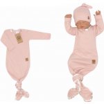 Z&Z Kojenecký rostoucí bavlněný overálek + čepička růžový – Hledejceny.cz
