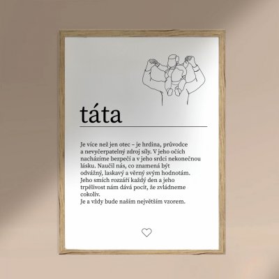Plakát TÁTA Velikost: A4, Barva rámu: Dřevěná – Hledejceny.cz