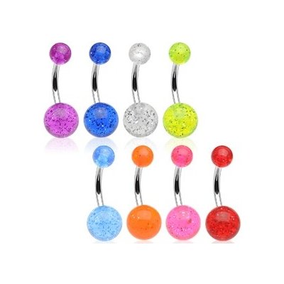 Šperky4U piercing do pupíku banánek se třpytkami BA01077-G – Hledejceny.cz