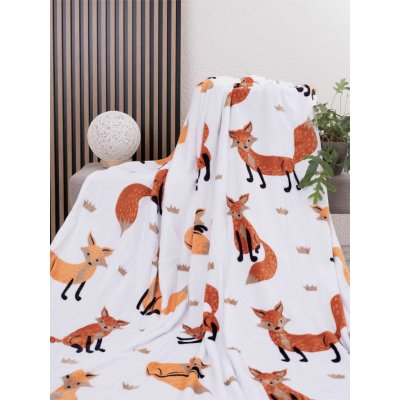 MKLuzkoviny.cz Deka mikroplyš Lišky 02 150x200 – Zboží Dáma