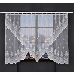 Dekorační oblouková krátká záclona na žabky ANNA bílá 300x150 cm MyBestHome – Zboží Dáma